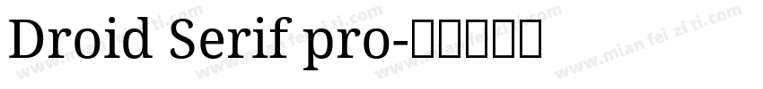 Droid Serif pro字体转换